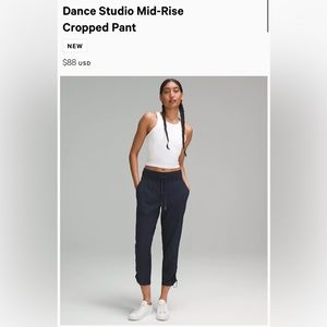 Lululemon Dance Studio Mid-Rise Cropped Pant . Size 4